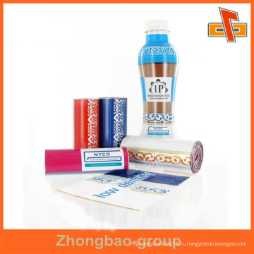 Гуанчжоу горячей продажи настраиваемые привлекательные термоусадочные термочувствительные воды доказательство бутылки бутылки пользовательские этикетки с печатью